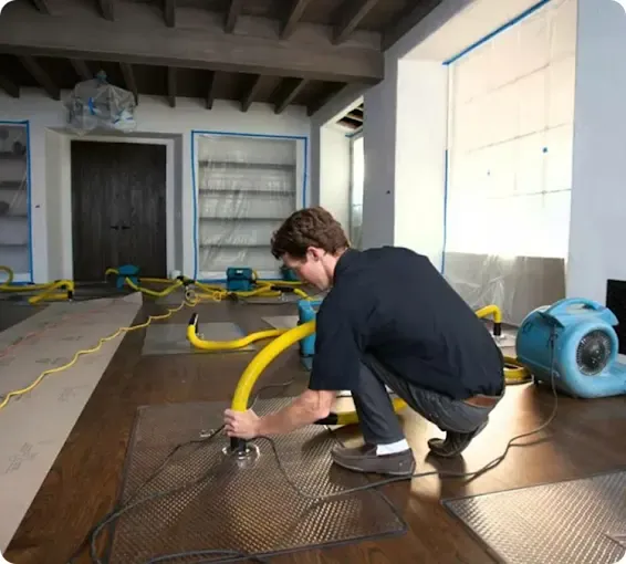 Slab leak dried under a Carlton Hills floor