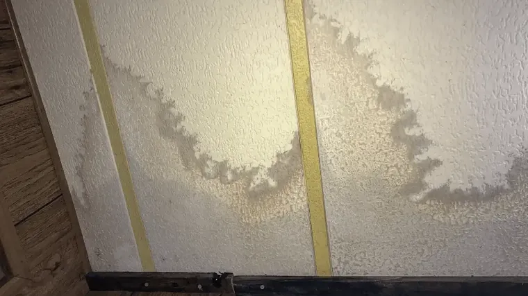 Ceiling leak water stain in a Santee, CA home