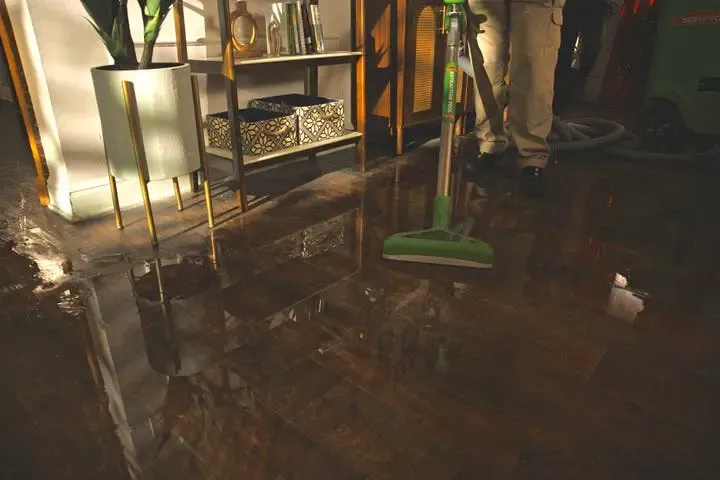 Storm and flood water damage cleanup in a Santee, CA home